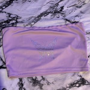 Crop top, no sleeve, from SHEIN